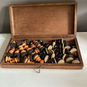 Antique 1930’s German Memorial Wood Chess Set
